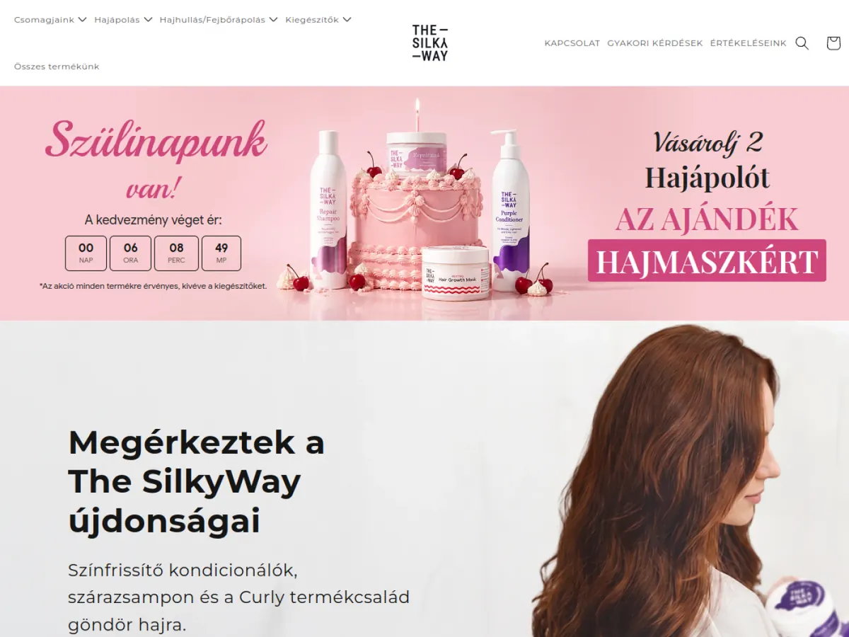 TheSilkyWay storefront homepage